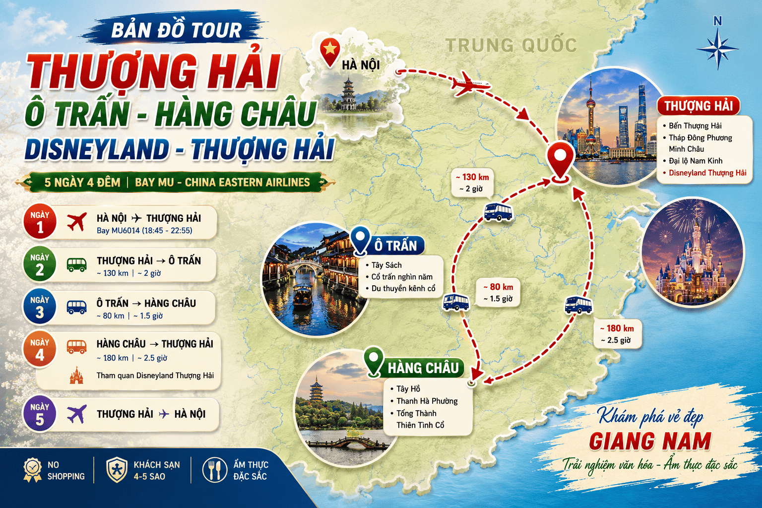 Bản Đồ Tour Thượng Hải