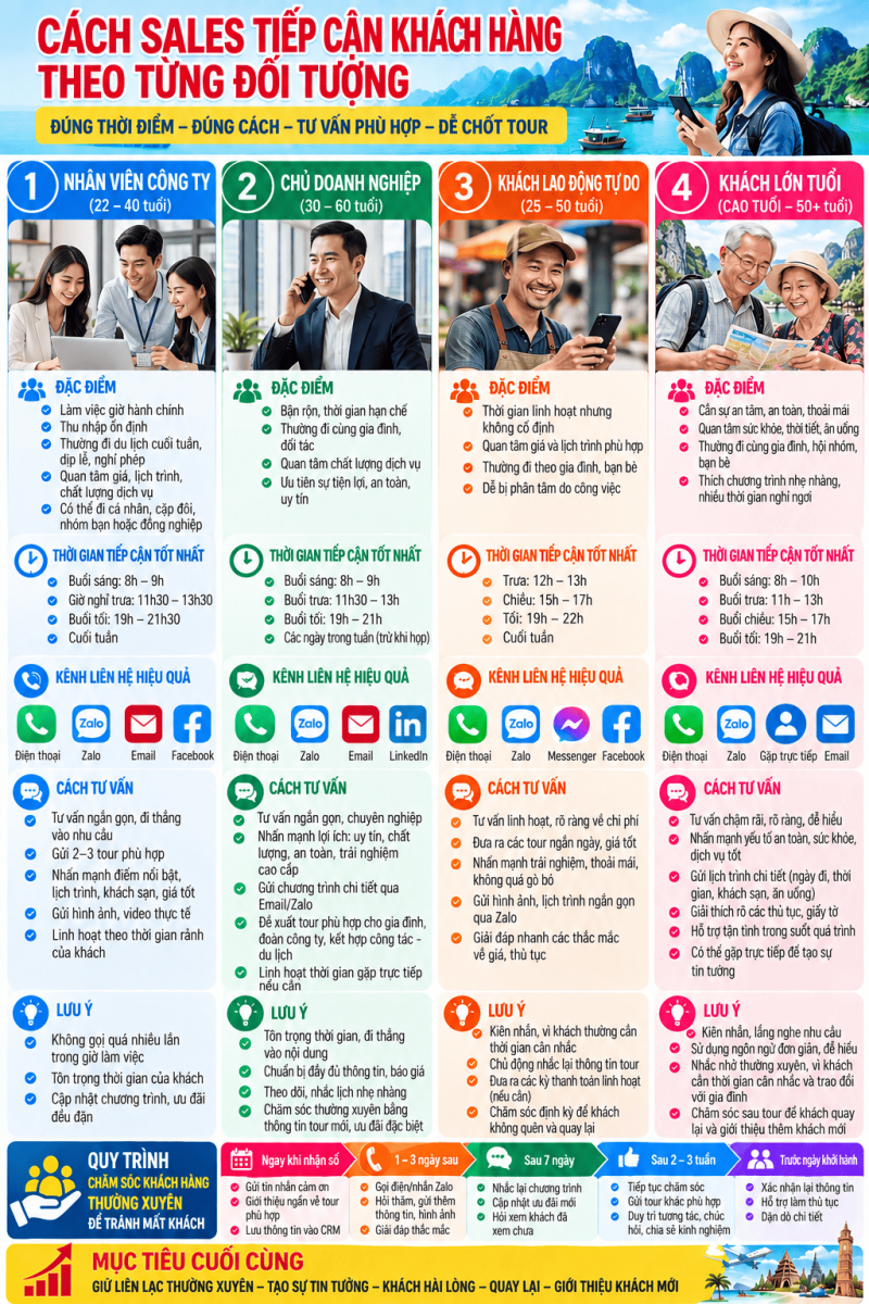 Quy trình bán tour chuyên nghiệp