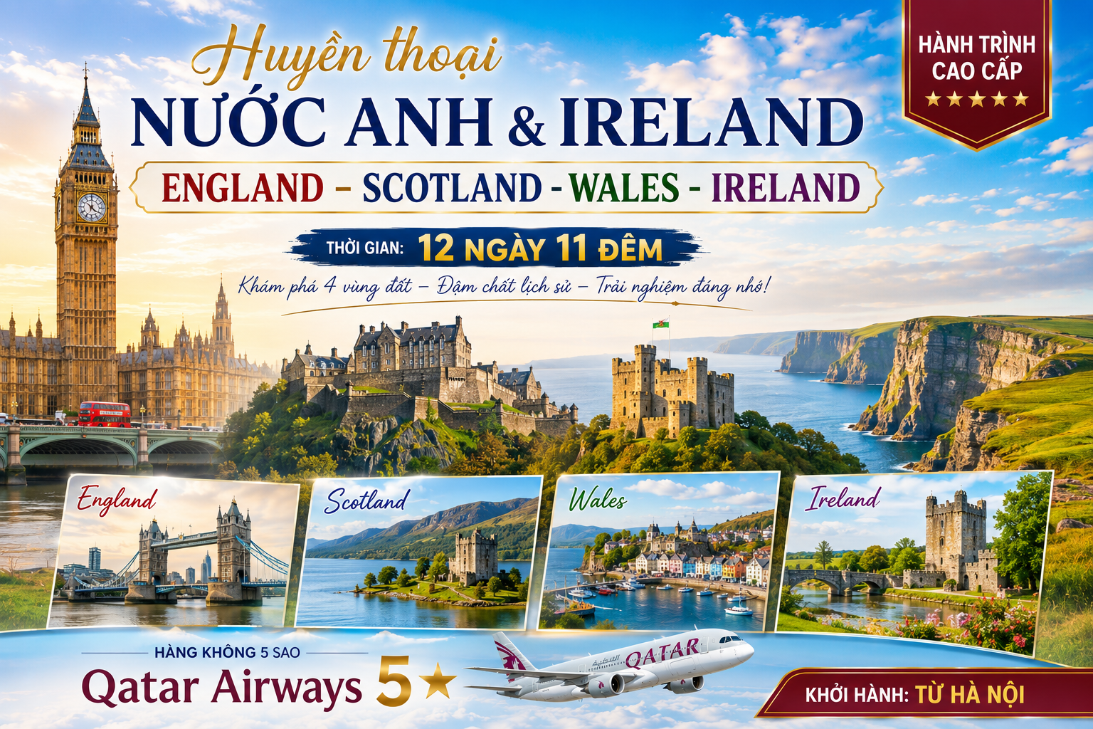 ANH - XỨ WALES - SCOTLAND - IRELAND