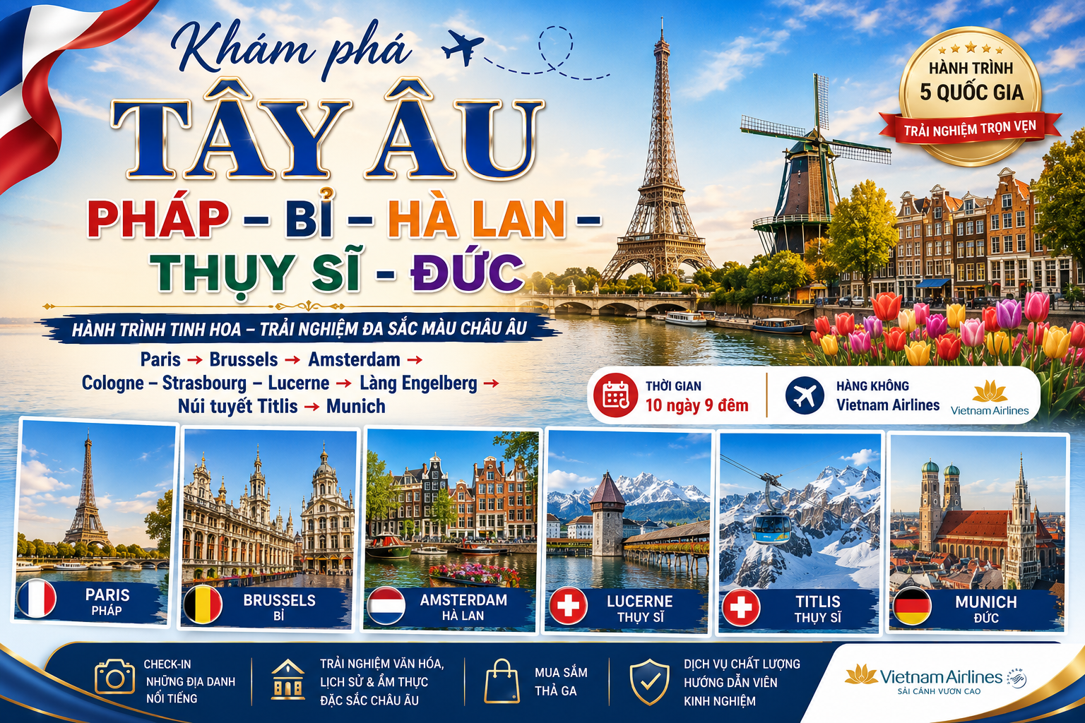 ĐỨC – THỤY SĨ – HÀ LAN – BỈ - PHÁP