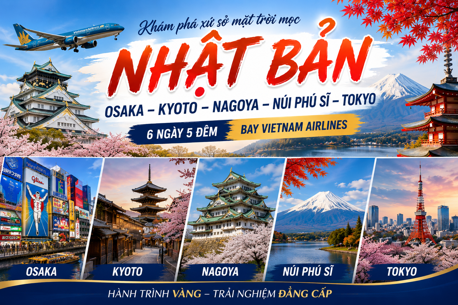 TOKYO - NÚI PHÚ SỸ - NAGOYA - KYOTO - OSAKA