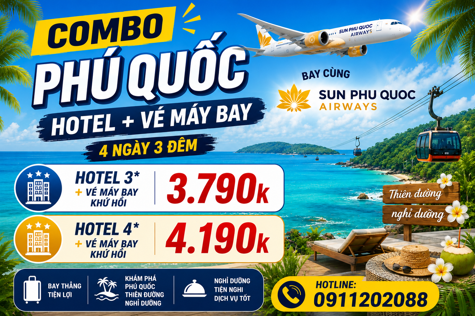 COMBO PHÚ QUỐC - HÀ NỘI - PHÚ QUỐC - 4 NGÀY 3 ĐÊM