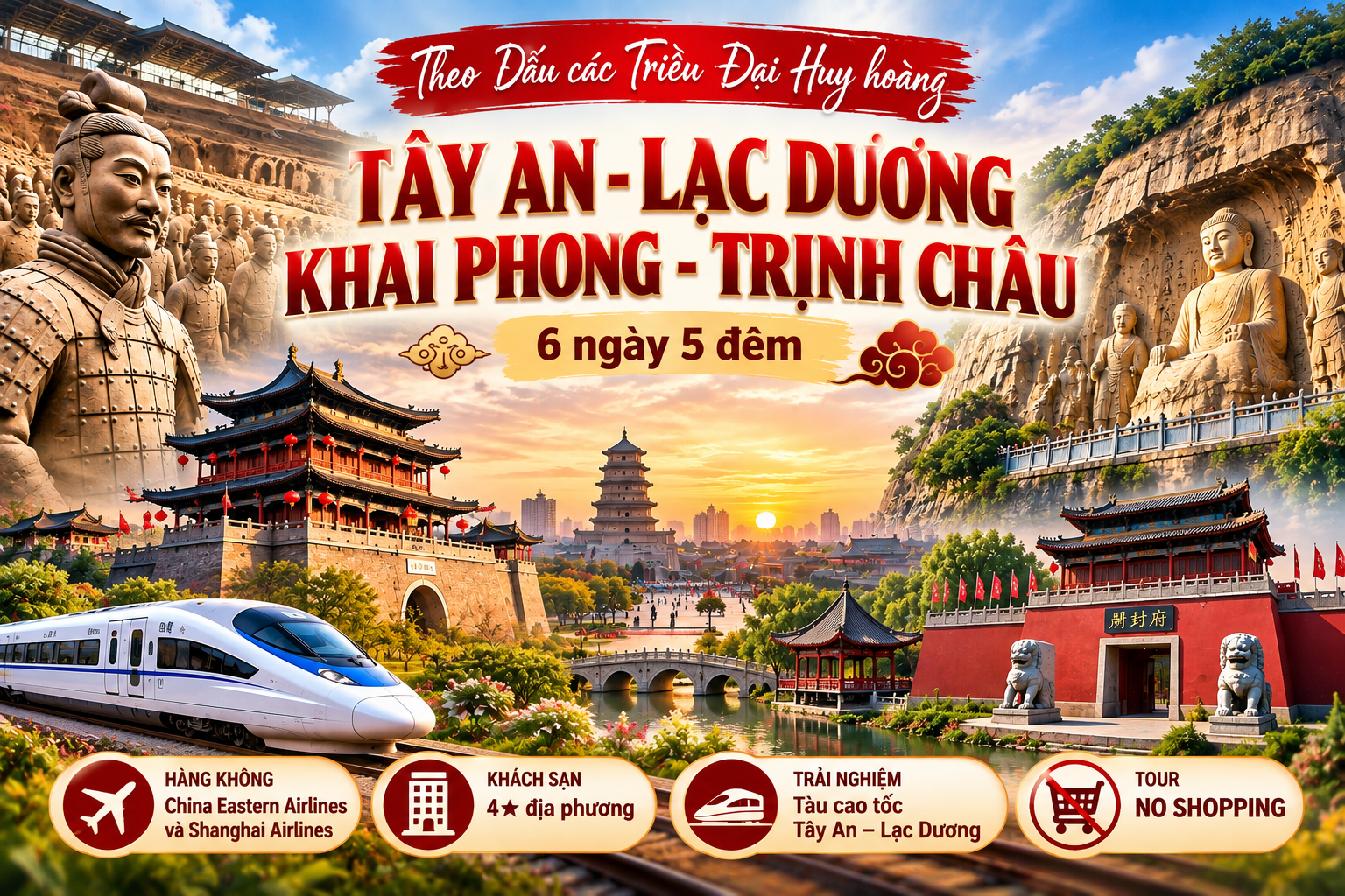 HÀ NỘI - TÂY AN - LẠC DƯƠNG  - THIẾU LÂM TỰ 