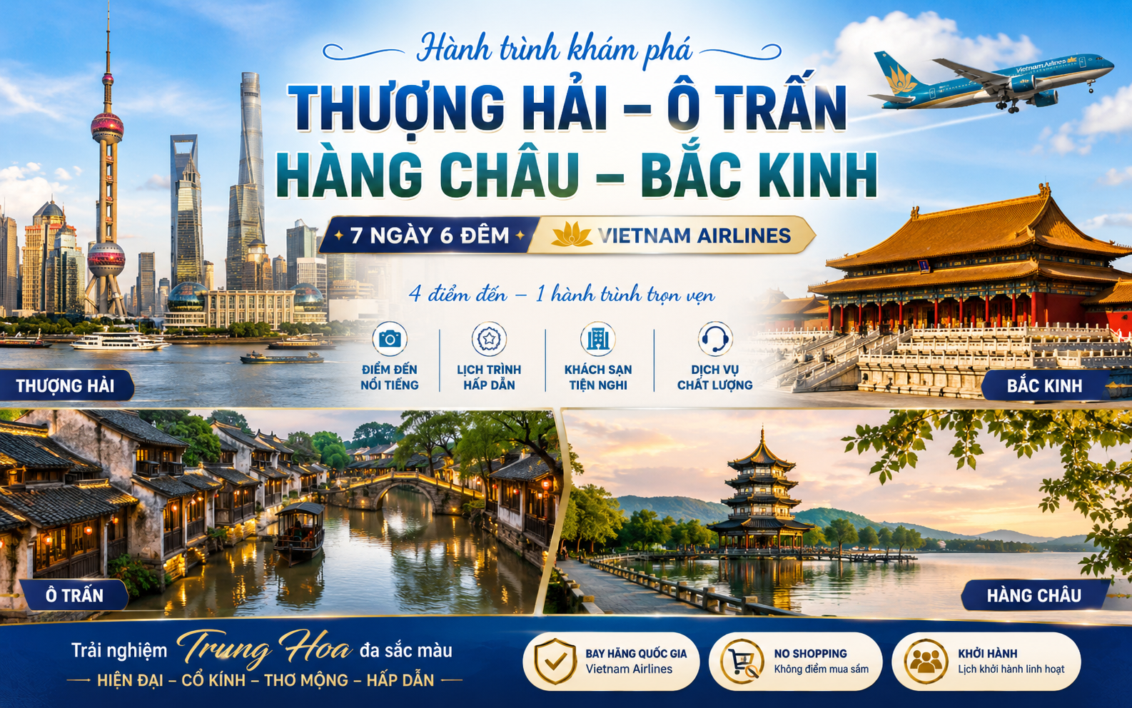 THƯỢNG HẢI - HÀNG CHÂU - TÔ CHÂU - BẮC KINH