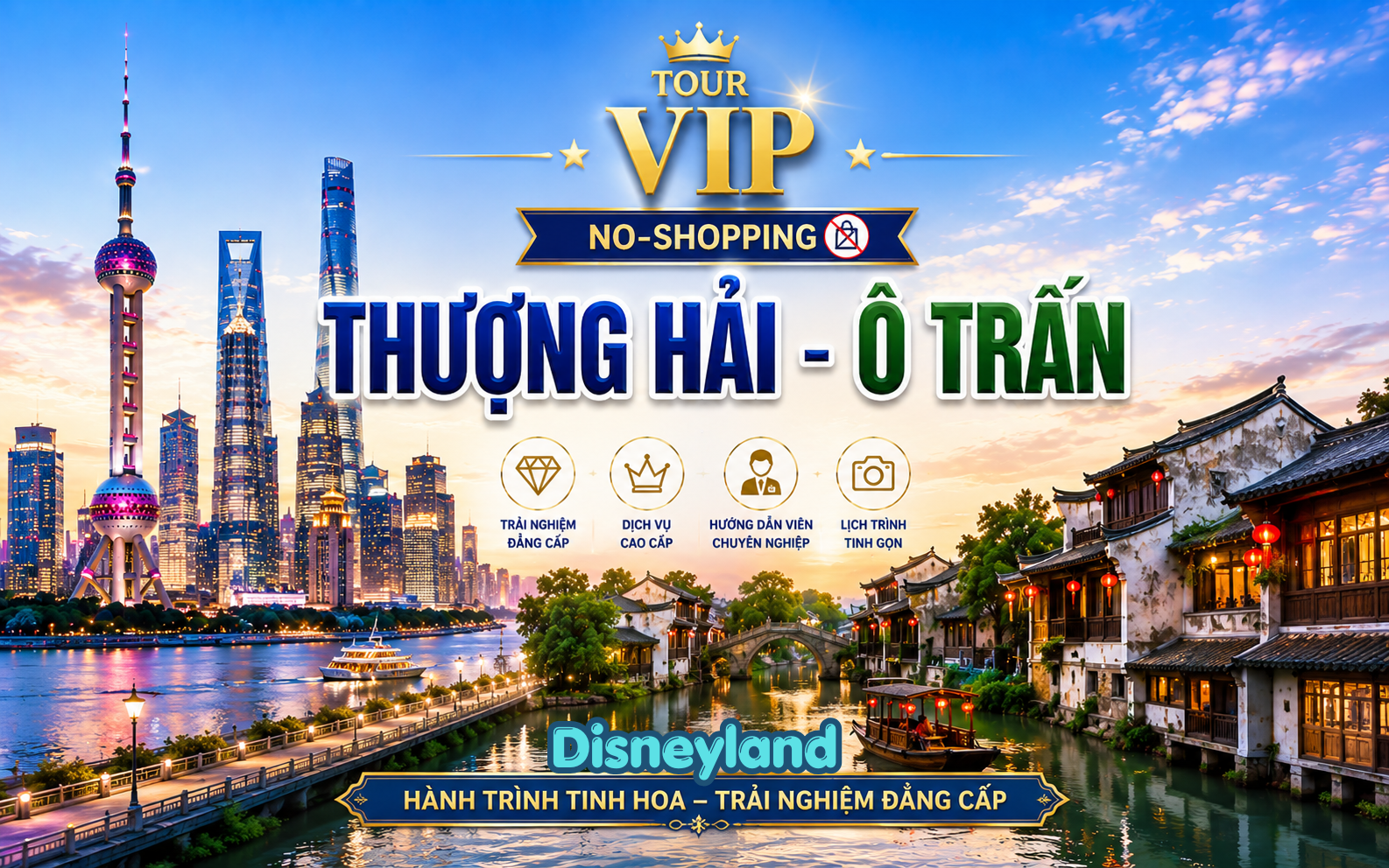 THƯỢNG HẢI - DISNEYLAND - Ô TRẤN - HÀNG CHÂU - ĐẦM THANH SƠN