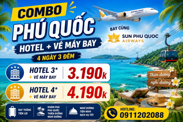 COMBO PHÚ QUỐC - HÀ NỘI - PHÚ QUỐC - 4 NGÀY 3 ĐÊM