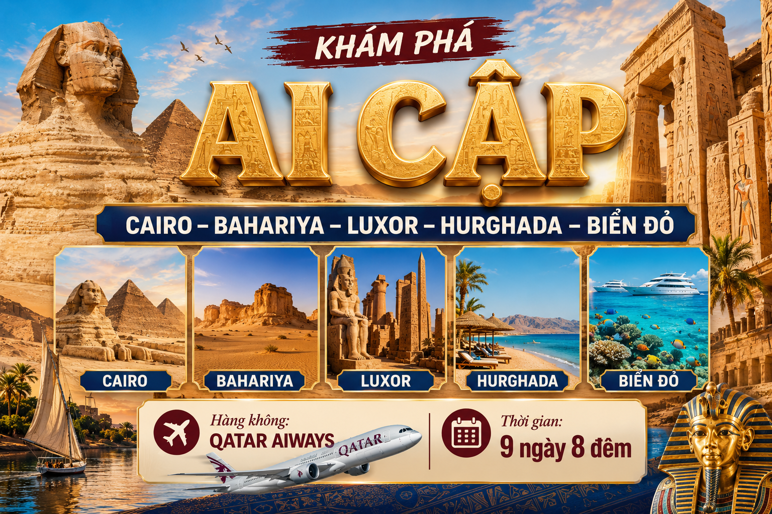 Tour Ai Cập - hành trình khám phá Ai Cập